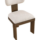  Meridian Timbra Beige Linen Textured Fabric Upholstered Dining Chair IMAGE 6