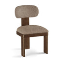  Meridian Timbra Brown Linen Textured Fabric Upholstered Dining Chair IMAGE 1