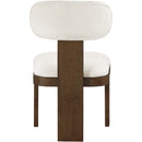  Meridian Timbra Cream Linen Textured Fabric Upholstered Dining Chair IMAGE 4