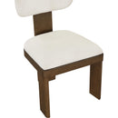  Meridian Timbra Cream Linen Textured Fabric Upholstered Dining Chair IMAGE 6