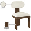  Color_Cream -- Timbra Cream Linen Textured Fabric Upholstered Dining Chair IMAGE 9
