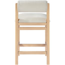  Color_Cream -- Roundhill Cream Linen Textured Fabric Upholstered Counter Stool IMAGE 5