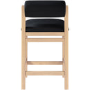  Meridian Roundhill Black Vegan Leather Upholstered Counter Stool IMAGE 5