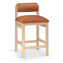  Color_Cognac -- Roundhill Cognac Vegan Leather Upholstered Counter Stool IMAGE 1
