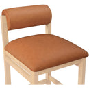  Color_Cognac -- Roundhill Cognac Vegan Leather Upholstered Counter Stool IMAGE 6