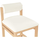  Color_Cream -- Roundhill Cream Vegan Leather Upholstered Counter Stool IMAGE 6