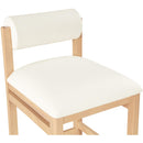  Meridian Roundhill Cream Vegan Leather Upholstered Counter Stool IMAGE 6