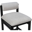  Color_Grey -- Roundhill Grey Linen Textured Fabric Upholstered Counter Stool IMAGE 6