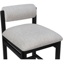  Meridian Roundhill Grey Linen Textured Fabric Upholstered Counter Stool IMAGE 6