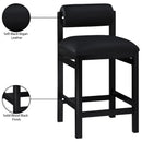  Meridian Roundhill Black Vegan Leather Upholstered Counter Stool IMAGE 10