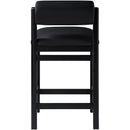  Meridian Roundhill Black Vegan Leather Upholstered Counter Stool IMAGE 5