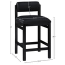  Meridian Roundhill Black Vegan Leather Upholstered Counter Stool IMAGE 9