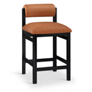  Color_Cognac -- Roundhill Cognac Vegan Leather Upholstered Counter Stool IMAGE 1
