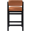  Color_Cognac -- Roundhill Cognac Vegan Leather Upholstered Counter Stool IMAGE 5