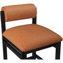  Meridian Roundhill Cognac Vegan Leather Upholstered Counter Stool IMAGE 6