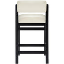  Color_Cream -- Roundhill Cream Vegan Leather Upholstered Counter Stool IMAGE 5
