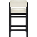  Meridian Roundhill Cream Vegan Leather Upholstered Counter Stool IMAGE 5