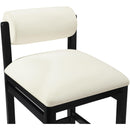  Meridian Roundhill Cream Vegan Leather Upholstered Counter Stool IMAGE 6