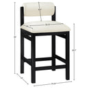  Meridian Roundhill Cream Vegan Leather Upholstered Counter Stool IMAGE 9