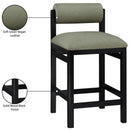  Color_Green -- Roundhill Green Vegan Leather Upholstered Counter Stool IMAGE 10