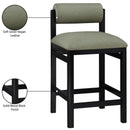  Meridian Roundhill Green Vegan Leather Upholstered Counter Stool IMAGE 10