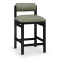  Color_Green -- Roundhill Green Vegan Leather Upholstered Counter Stool IMAGE 1