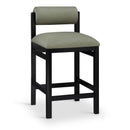  Color_Green -- Roundhill Green Vegan Leather Upholstered Counter Stool IMAGE 1
