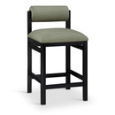  Meridian Roundhill Green Vegan Leather Upholstered Counter Stool IMAGE 1