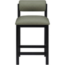  Color_Green -- Roundhill Green Vegan Leather Upholstered Counter Stool IMAGE 3