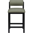  Meridian Roundhill Green Vegan Leather Upholstered Counter Stool IMAGE 3