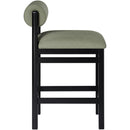  Color_Green -- Roundhill Green Vegan Leather Upholstered Counter Stool IMAGE 4