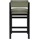  Color_Green -- Roundhill Green Vegan Leather Upholstered Counter Stool IMAGE 5