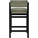  Meridian Roundhill Green Vegan Leather Upholstered Counter Stool IMAGE 5