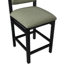  Meridian Roundhill Green Vegan Leather Upholstered Counter Stool IMAGE 7