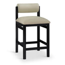 Meridian Roundhill Taupe Vegan Leather Upholstered Counter Stool IMAGE 1