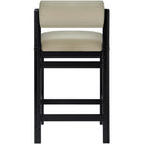  Color_Taupe -- Roundhill Taupe Vegan Leather Upholstered Counter Stool IMAGE 5