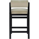  Meridian Roundhill Taupe Vegan Leather Upholstered Counter Stool IMAGE 5