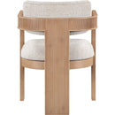  Color_Beige -- Sacha Beige Linen Textured Fabric Upholstered Dining Chair IMAGE 5