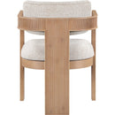  Meridian Sacha Beige Linen Textured Fabric Upholstered Dining Chair IMAGE 5