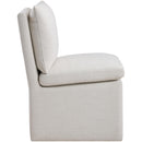 Color_Cream -- Nelori Cream Linen Textured Performance Fabric Upholstered Dining Chair IMAGE 4