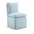  Color_Light Blue -- Nelori Light Blue Linen Textured Performance Fabric Upholstered Dining Chair IMAGE 1
