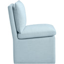  Color_Light Blue -- Nelori Light Blue Linen Textured Performance Fabric Upholstered Dining Chair IMAGE 4