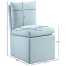  Color_Light Blue -- Nelori Light Blue Linen Textured Performance Fabric Upholstered Dining Chair IMAGE 8