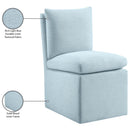  Color_Light Blue -- Nelori Light Blue Linen Textured Performance Fabric Upholstered Dining Chair IMAGE 9