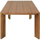  Meridian Mirella 78.75" Natural Teak Wood Outdoor Patio Dining Table IMAGE 3