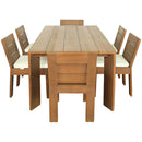 Meridian Mirella 78.75" Natural Teak Wood Outdoor Patio Dining Table IMAGE 7