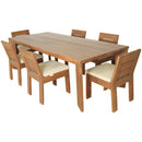  Meridian Mirella 96" Natural Teak Wood Outdoor Patio Dining Table IMAGE 6