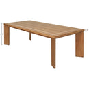  Meridian Mirella 96" Natural Teak Wood Outdoor Patio Dining Table IMAGE 8