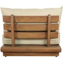  Meridian Mirella Tan Water Resistant Fabric Upholstered Outdoor Patio Modular Armless Chair IMAGE 5