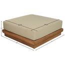  Meridian Mirella Tan Water Resistant Fabric Upholstered Outdoor Patio Modular Ottoman IMAGE 6